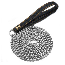 Factory Drop Shipping 15mm/19mm Dog Leashes Dog Chain Collars Two In One For Large Dogs Stainless Steel Pet Leash Chain